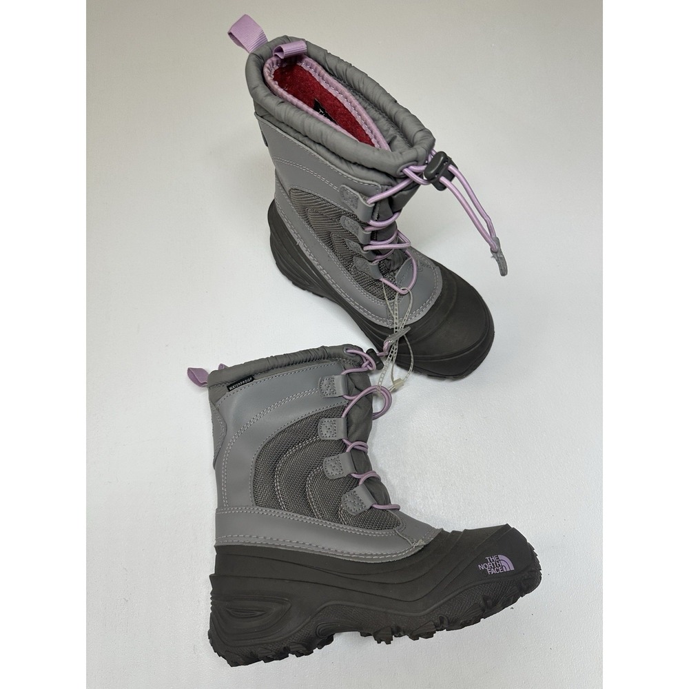 NWOB North Face Boots Youth Girl Sz 1 Frost Gray Violet Alpenglow IV (b48)